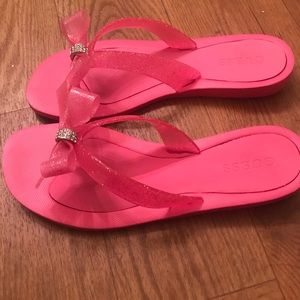 Guess Tutu Glitter Bow flip flops - Brand new